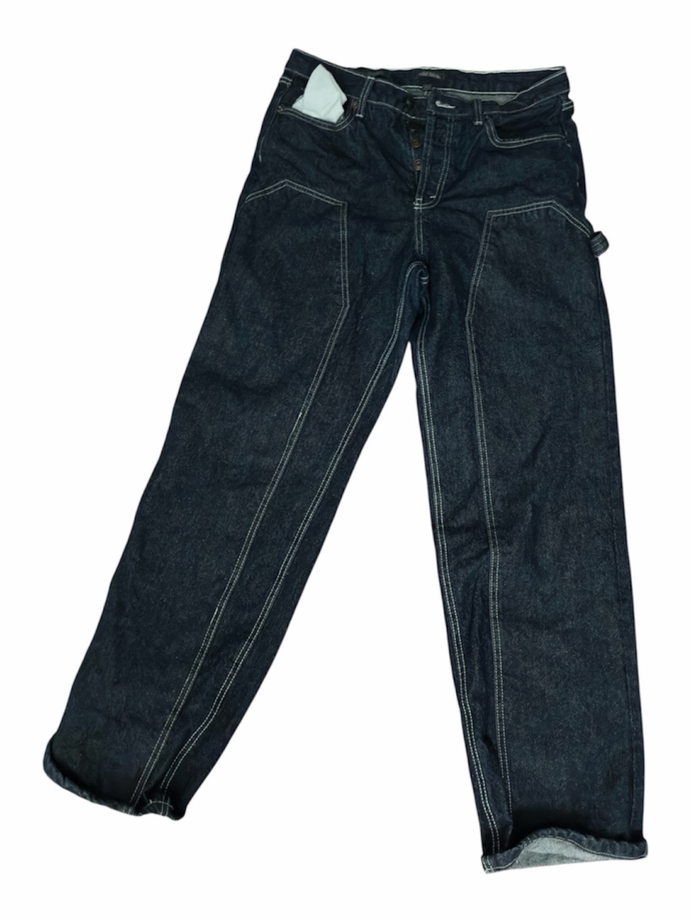 wild fable Dark Indigo Boyfriend Jeans with Contrast Stitching